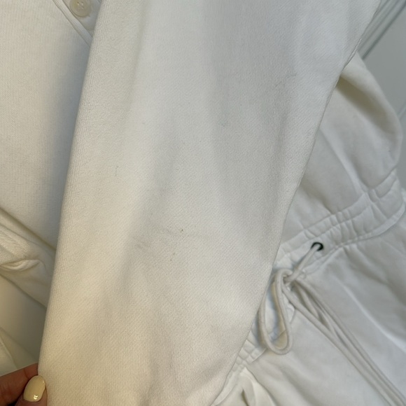 CITIZENS OF HUMANITY LOULOU FLEECE ROMPER One Piece CASSIA White Womens Small - Picture 9 of 16